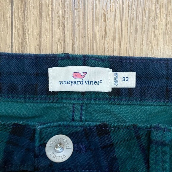 Vineyard Vines Women Size 33 High Rise Kick Flare Plaid Pants Cotton Blend Soft - Picture 3 of 9